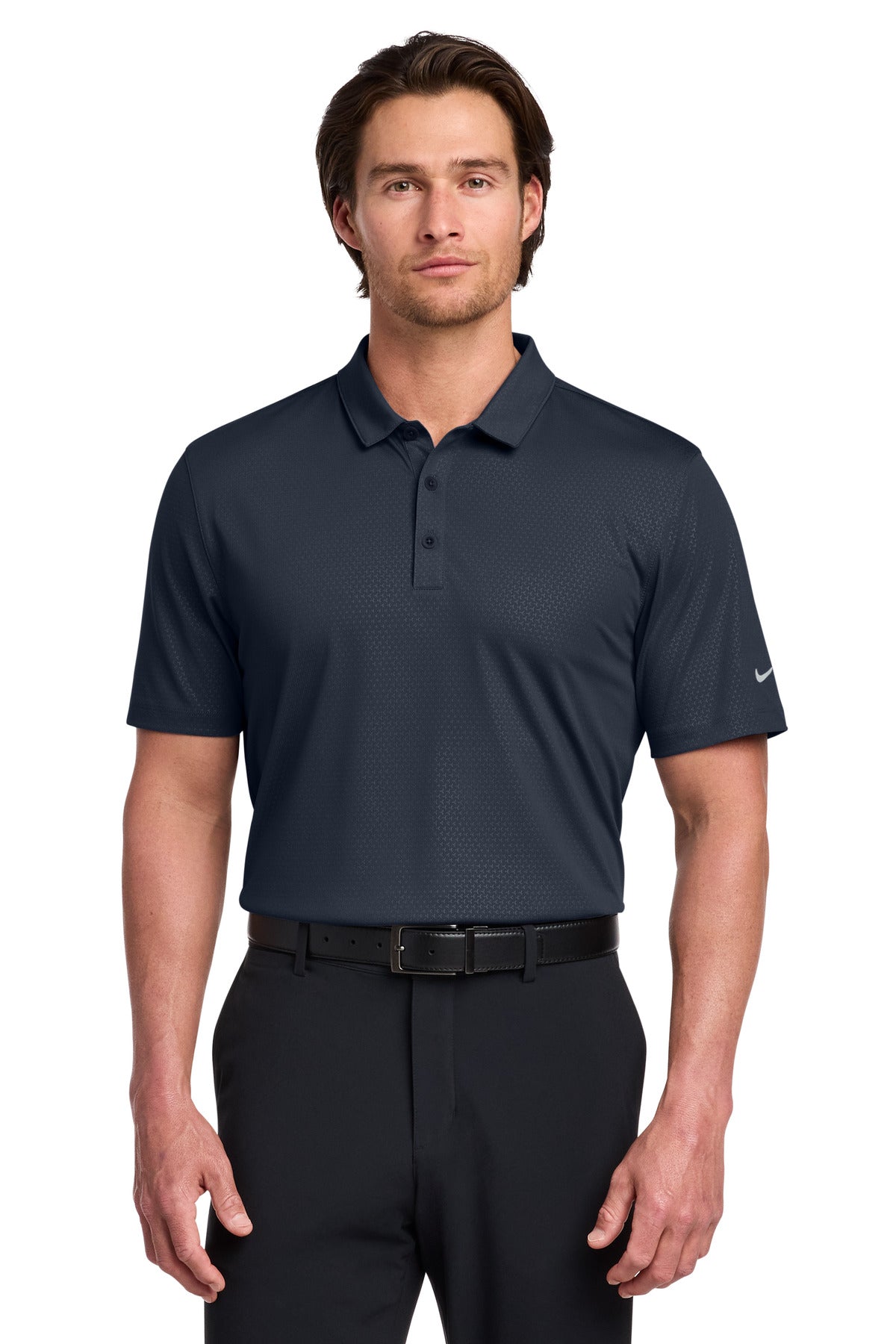 Nike Dri-FIT Embossed Tri-Blade Polo 838964 Marine