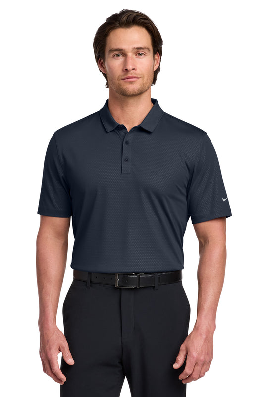 Nike Dri-FIT Embossed Tri-Blade Polo 838964 Marine