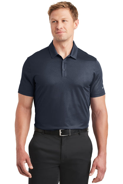 Nike Dri-FIT Embossed Tri-Blade Polo. 838964 Marine
