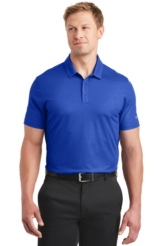 Nike Dri-FIT Embossed Tri-Blade Polo. 838964 Old Royal