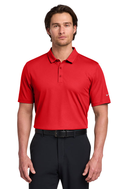Nike Dri-FIT Embossed Tri-Blade Polo 838964 University Red