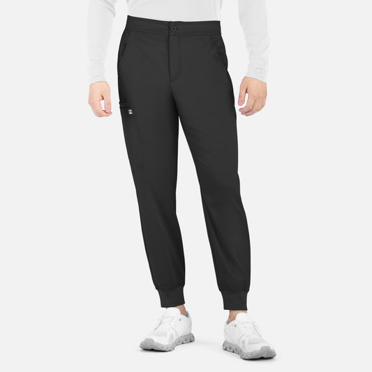 Matrix Mens 8501 Men’s Half Elastic Waistband Jogger Black