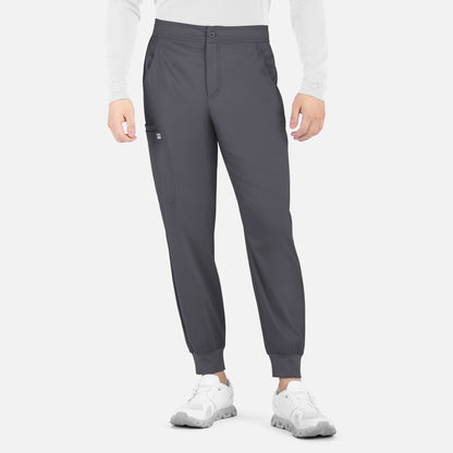 Matrix Mens 8501 Men's Half Elastic Waistband Jogger Pewter