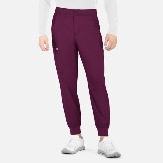 Matrix Mens 8501 Men’s Half Elastic Waistband Jogger Short Wine