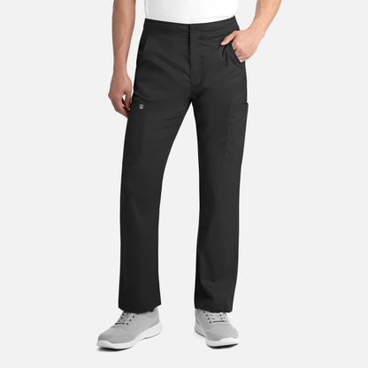Matrix Mens 8502 Men's Half Elastic Waist Tapered Cargo Pant Black