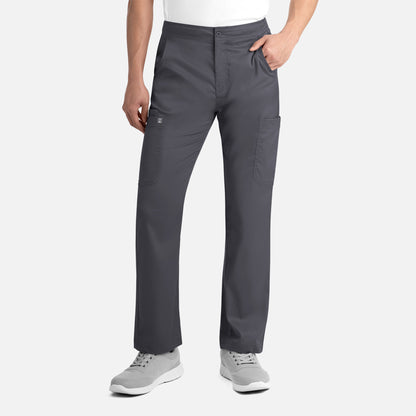 Matrix Mens 8502 Men's Half Elastic Waist Tapered Cargo Pant Pewter