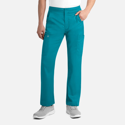 Matrix Mens 8502 Men's Half Elastic Waist Tapered Cargo Pant Teal