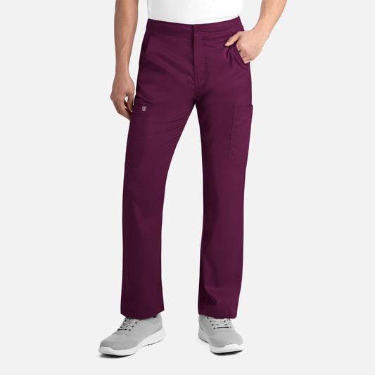Matrix Mens 8502 Men's Half Elastic Waist Tapered Cargo Pant Wine