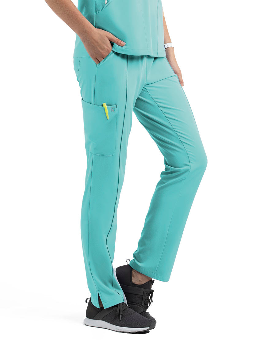 Matrix Impulse 8510 Women&#039;s Full Elastic Waist Tapered Leg Pant Aruba Blue