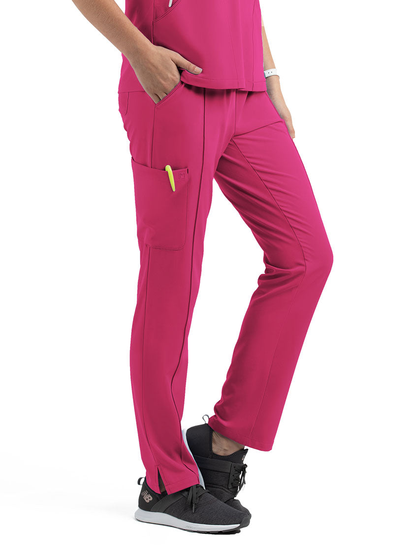 Matrix Impulse 8510 Women&#039;s Full Elastic Waist Tapered Leg Pant Hot Pink