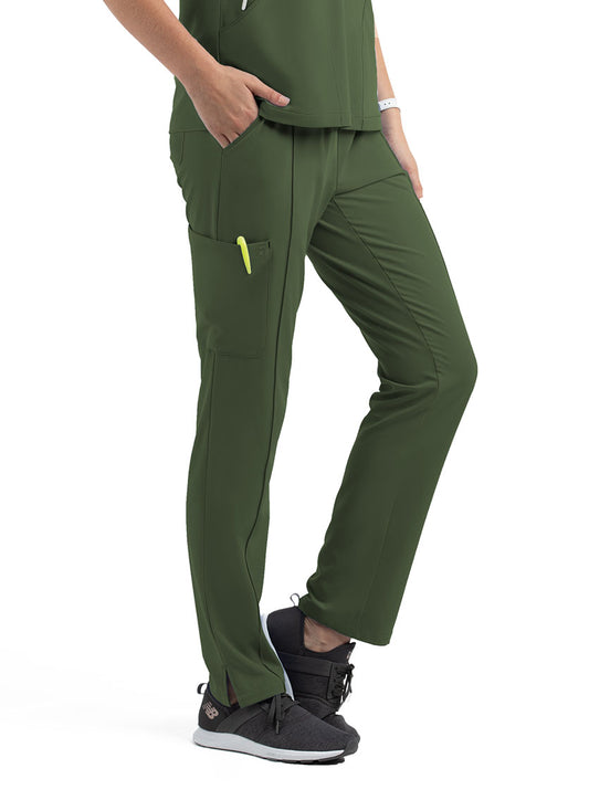 Matrix Impulse 8510 Women&#039;s Full Elastic Waist Tapered Leg Pant Olive