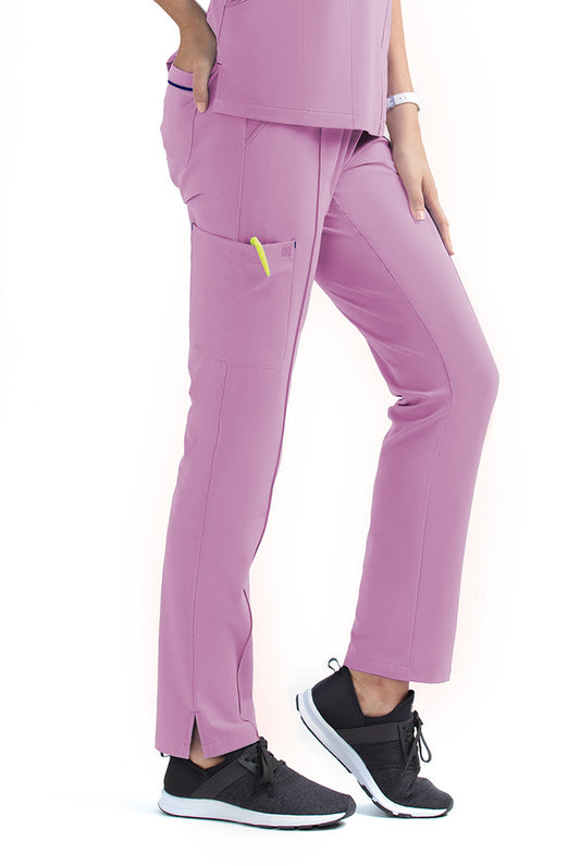 Matrix Impulse 8510 Women&#039;s Full Elastic Waist Tapered Leg Pant Orchid Bouquet