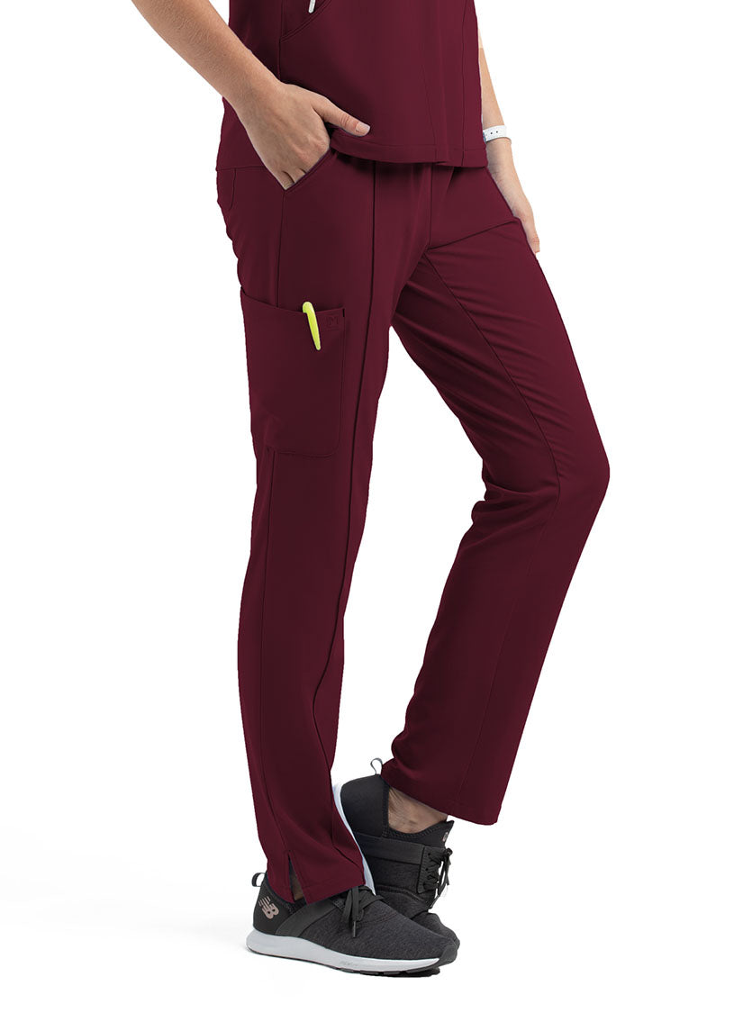 Matrix Impulse 8510 Women&#039;s Full Elastic Waist Tapered Leg Pant Wine