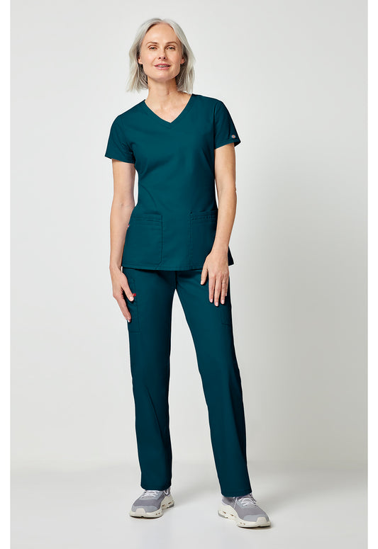 EDS Signature 85906 Women's V-Neck Scrub Top Caribbean Blue