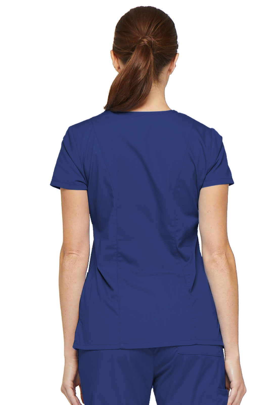 EDS Signature 85906 V-Neck Top Galaxy Blue Model Image Back | Dickies