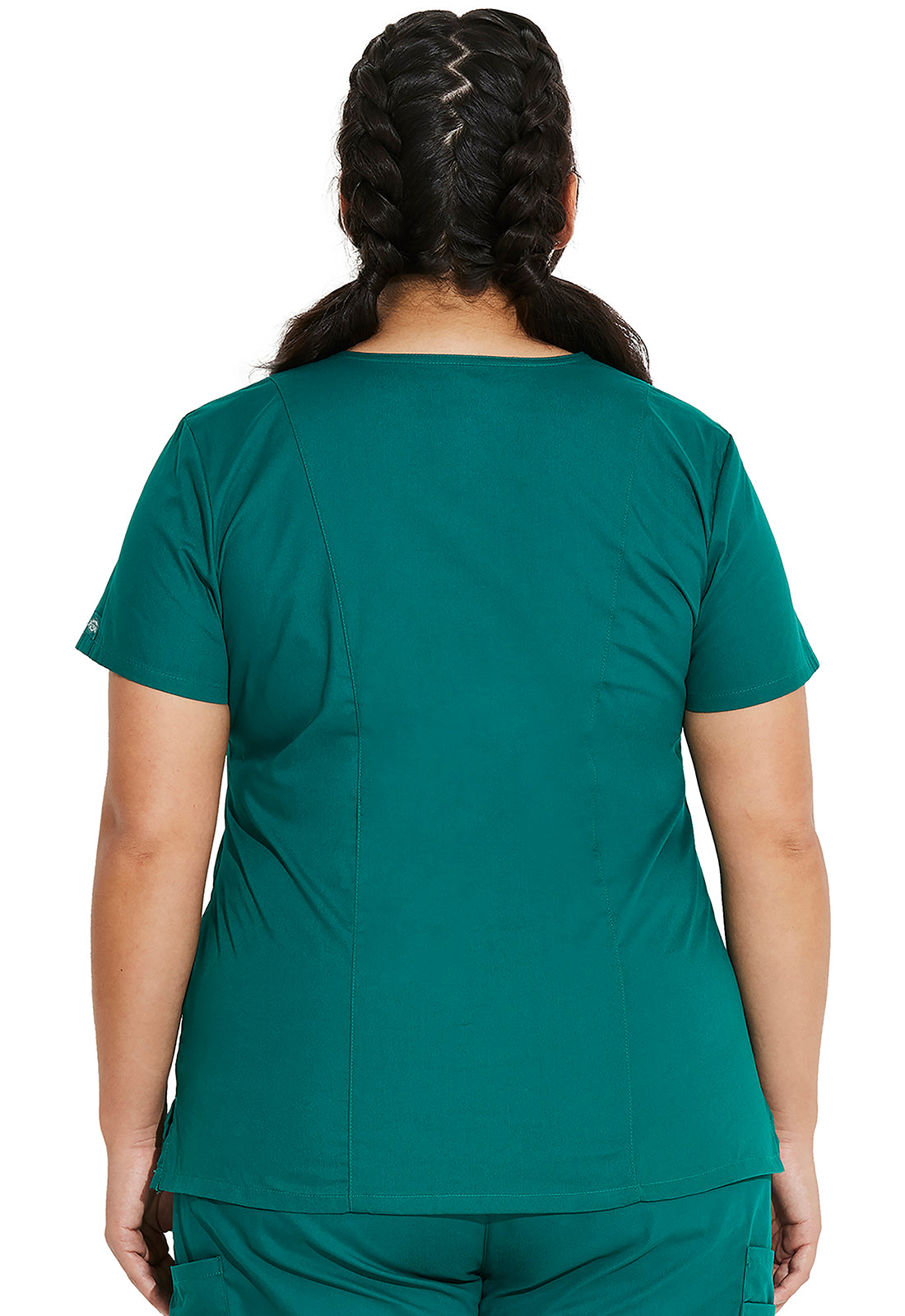 EDS Signature 85906 V-Neck Top Hunter Green Model Image Back | Dickies