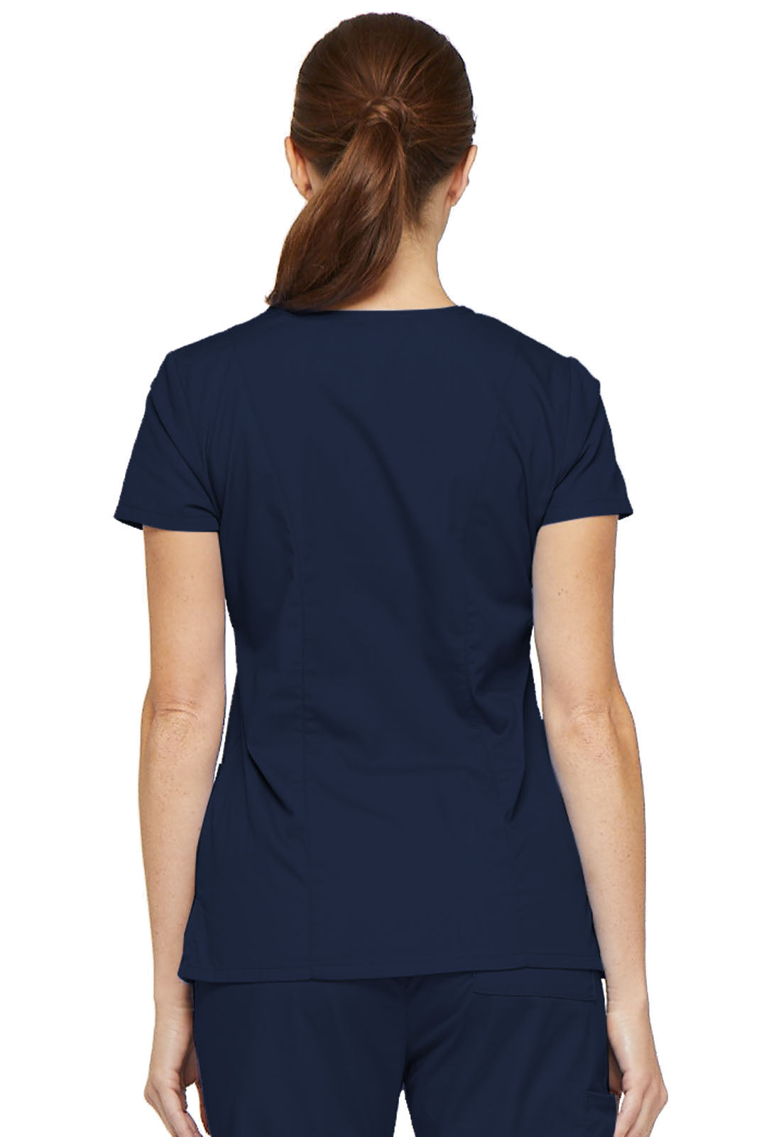 EDS Signature 85906 V-Neck Top Navy Model Image Back | Dickies