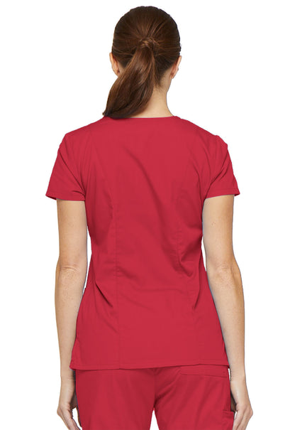 EDS Signature 85906 V-Neck Top Red Model Image Back | Dickies