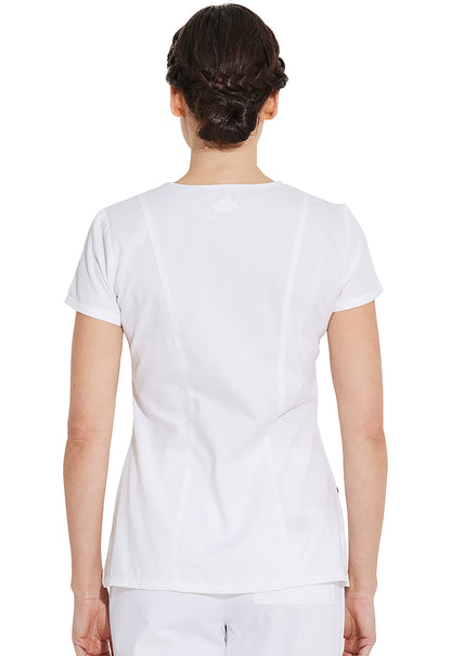 EDS Signature 85906 V-Neck Top White Model Image Back | Dickies