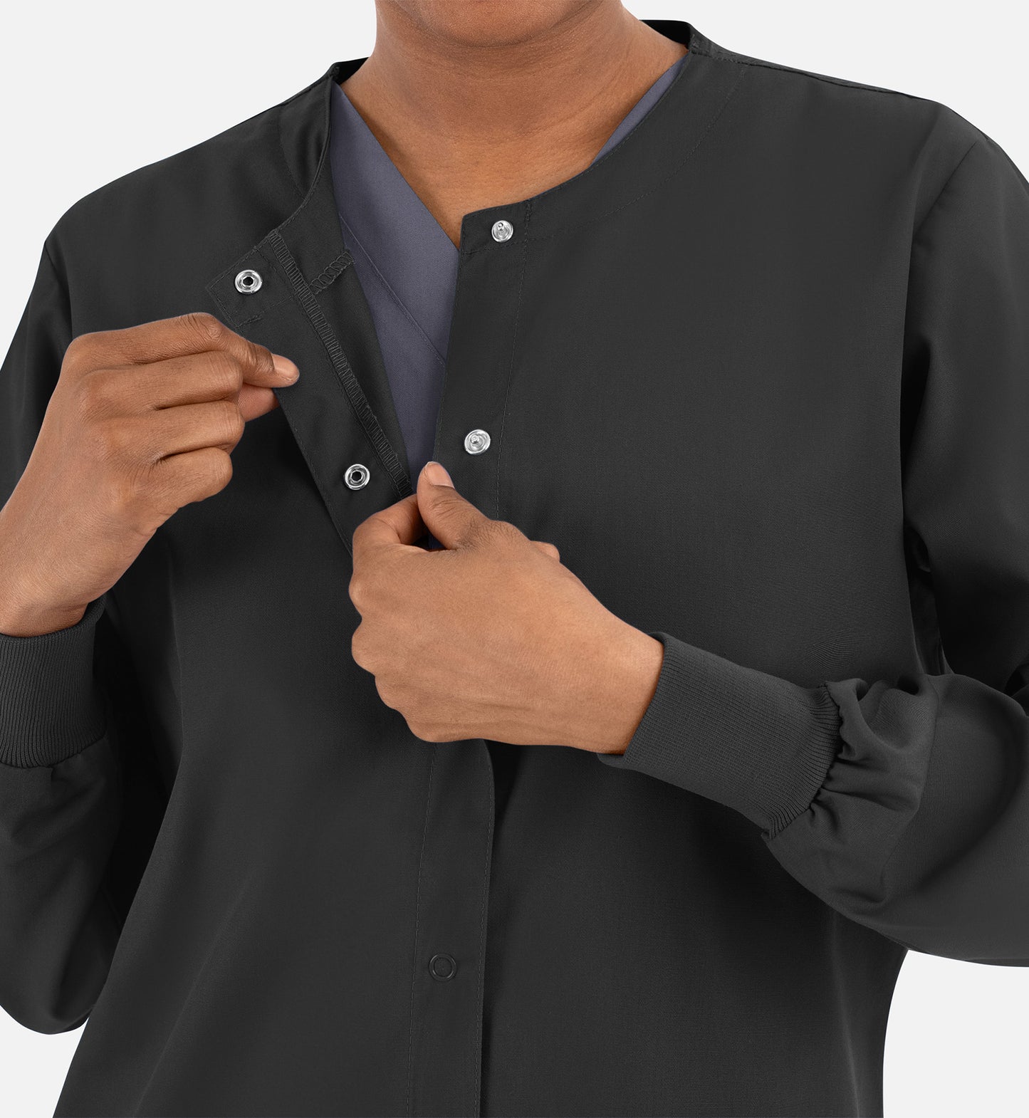 Core 8606 Unisex Snap Jacket Black