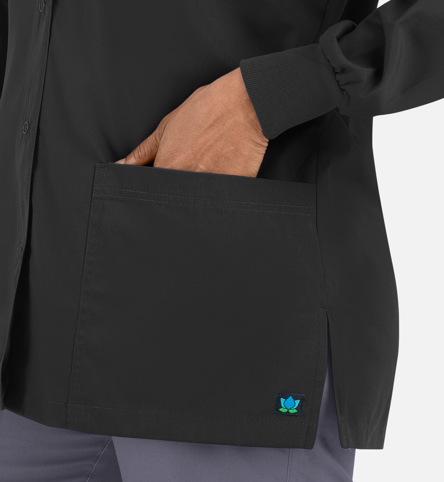 Core 8606 Unisex Snap Jacket Black