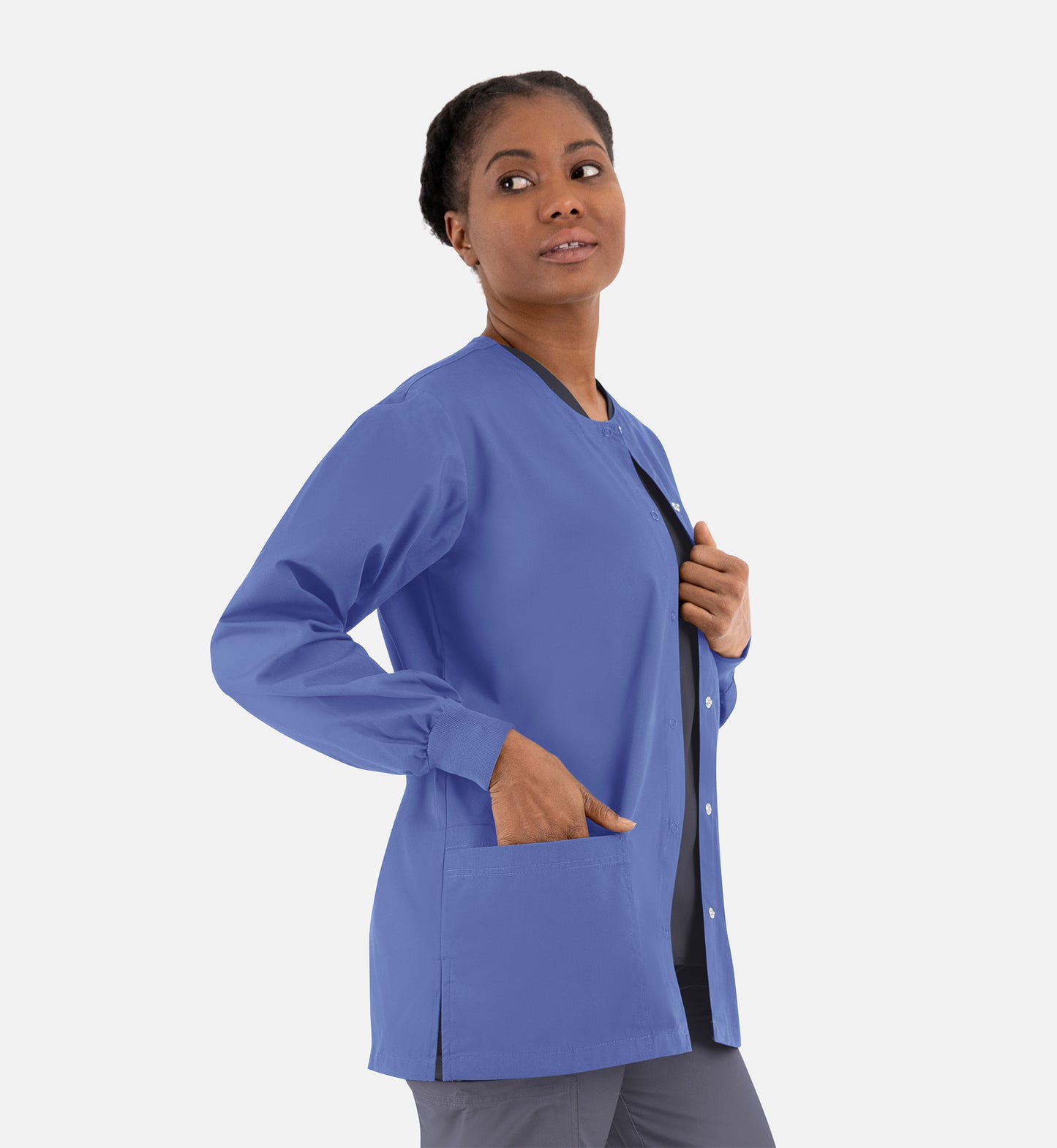 Core 8606 Unisex Snap Jacket Ceil Blue