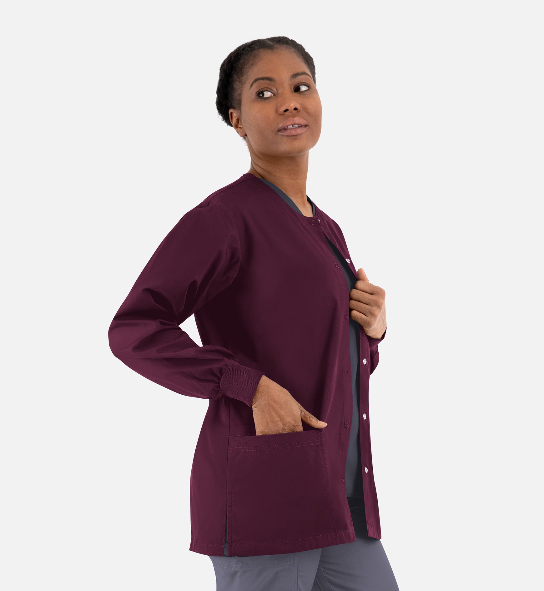 Core 8606 Unisex Snap Jacket Wine