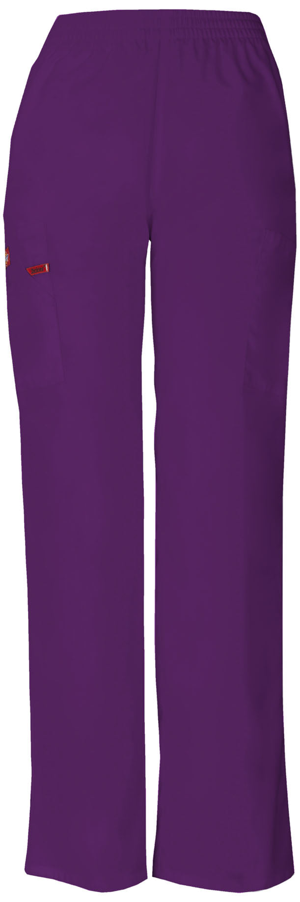 EDS Signature 86106 Natural Rise Tapered Leg Pull-On Pants Eggplant Model Image Front | Dickies