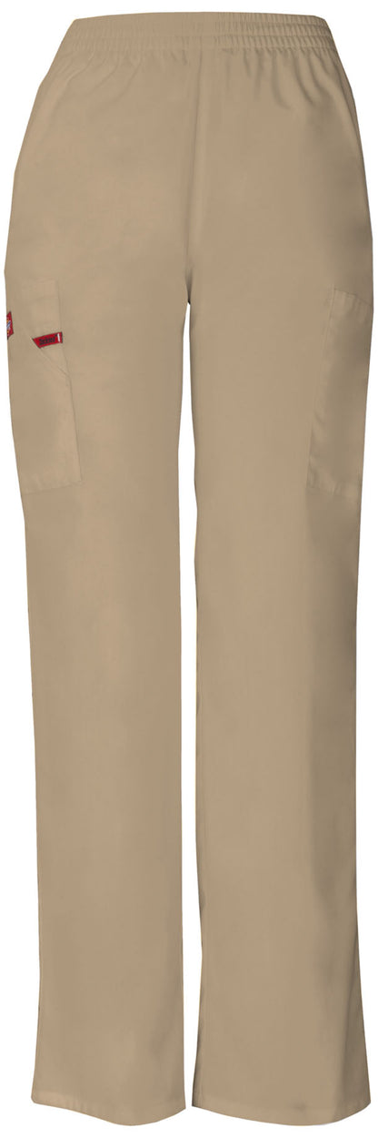 EDS Signature 86106 Women's Natural Rise Tapered Leg Pull-On Scrub Pants Dark Khaki