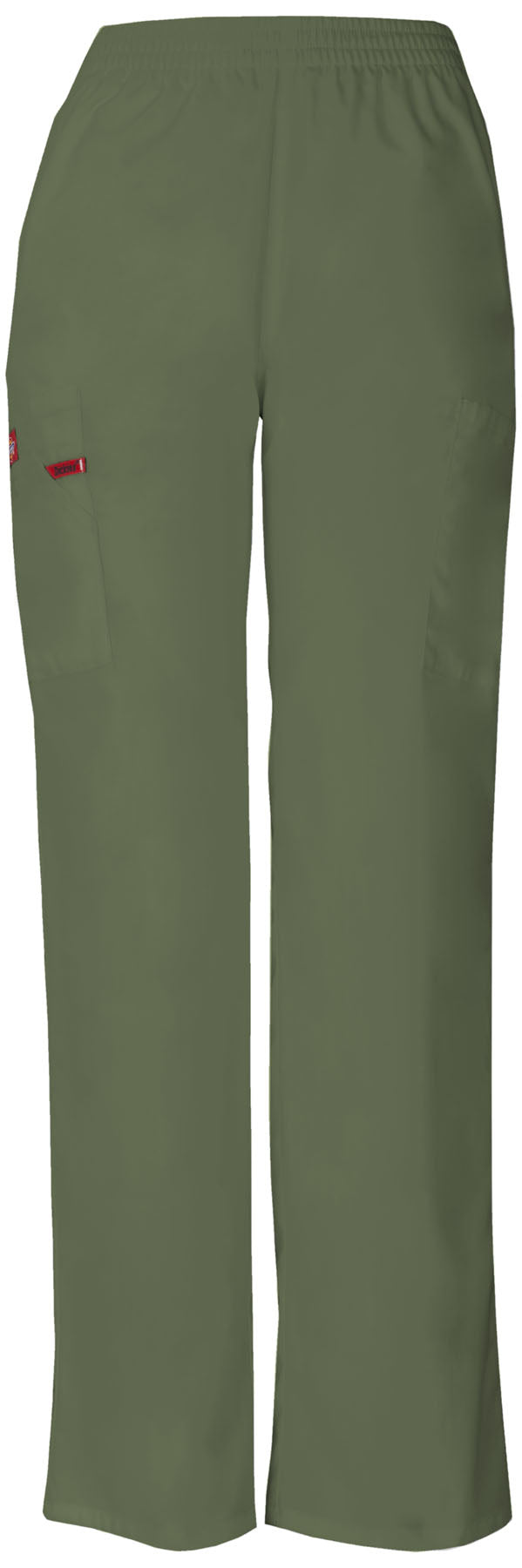 EDS Signature 86106 Natural Rise Tapered Leg Pull-On Pants Olive Model Image Front | Dickies