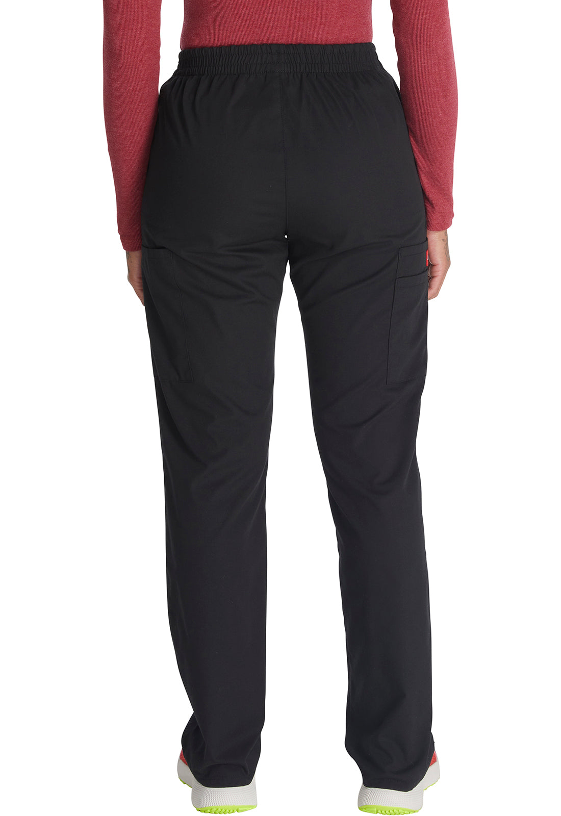 EDS Signature 86106 Natural Rise Tapered Leg Pull-On Pants Black Model Image Back | Dickies