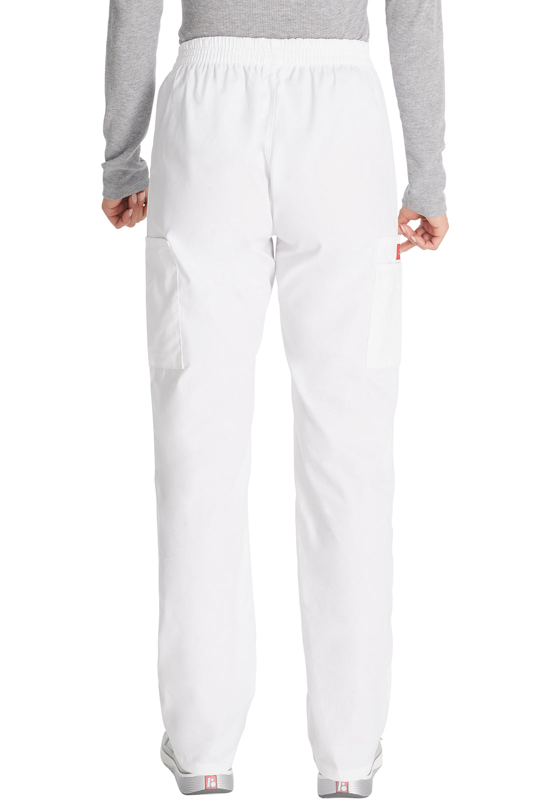 EDS Signature 86106 Natural Rise Tapered Leg Pull-On Pants White Model Image Back | Dickies