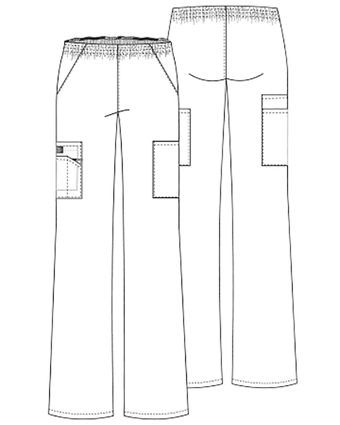 EDS Signature 86106 Women's Natural Rise Tapered Leg Pull-On Scrub Pants Dark Khaki