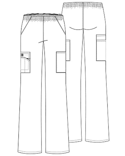EDS Signature 86106 Women's Natural Rise Tapered Leg Pull-On Scrub Pants Dark Khaki