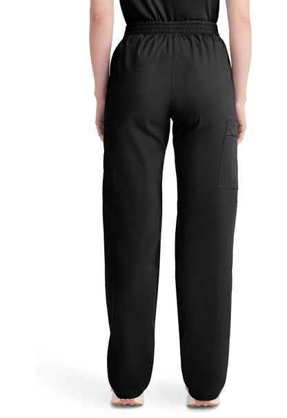 EDS Signature 86106 Women's Natural Rise Tapered Leg Pull-On Scrub Pants Black