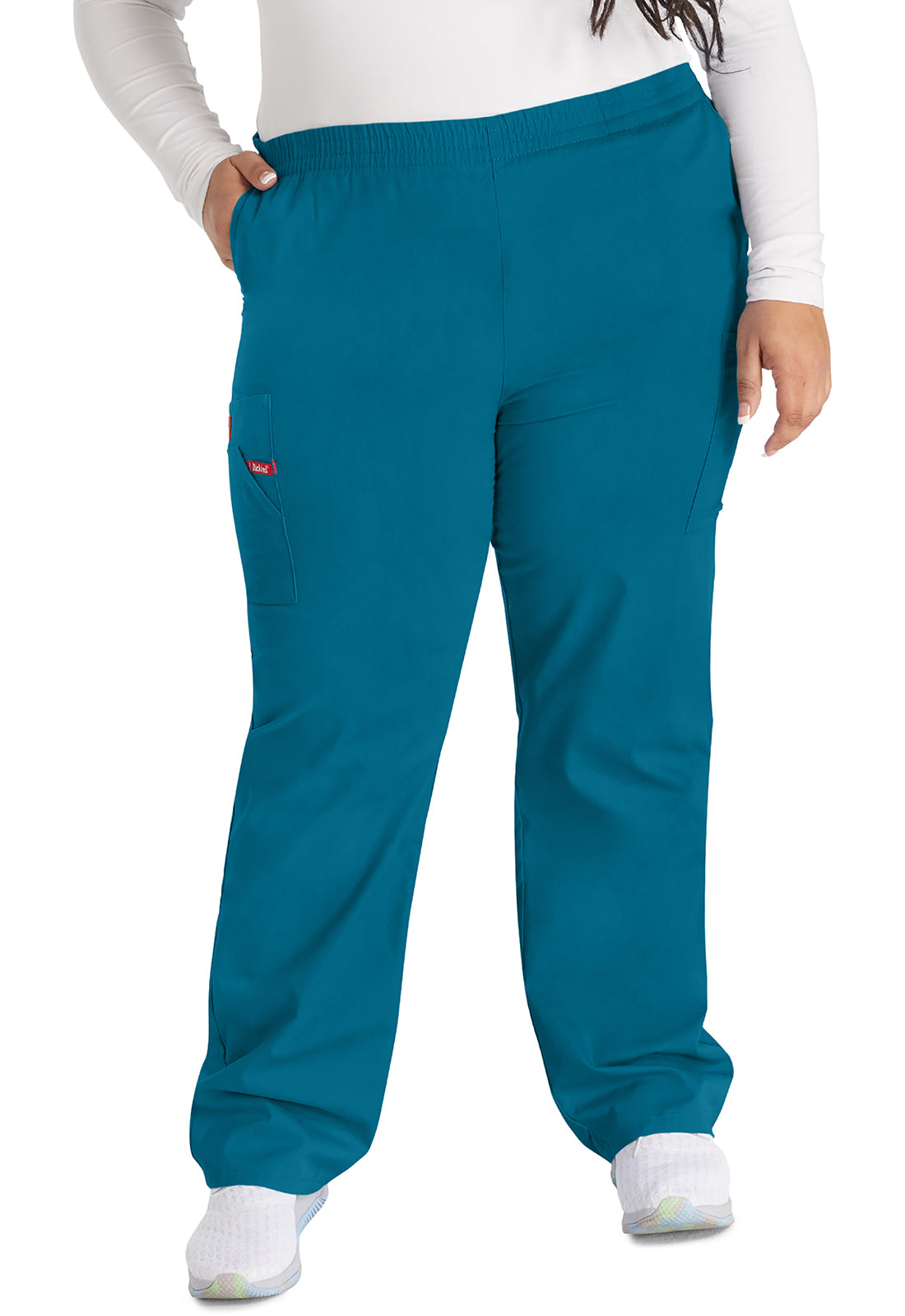 EDS Signature 86106 Natural Rise Tapered Leg Pull-On Pants Caribbean Blue