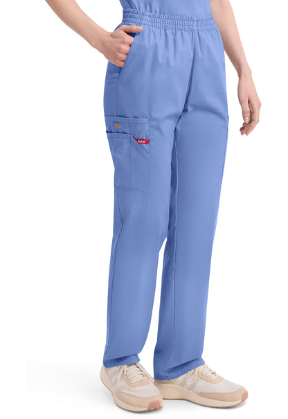 EDS Signature 86106 Women's Natural Rise Tapered Leg Pull-On Scrub Pants Ciel