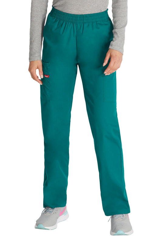 EDS Signature 86106 Women's Natural Rise Tapered Leg Pull-On Scrub Pants Hunter Green