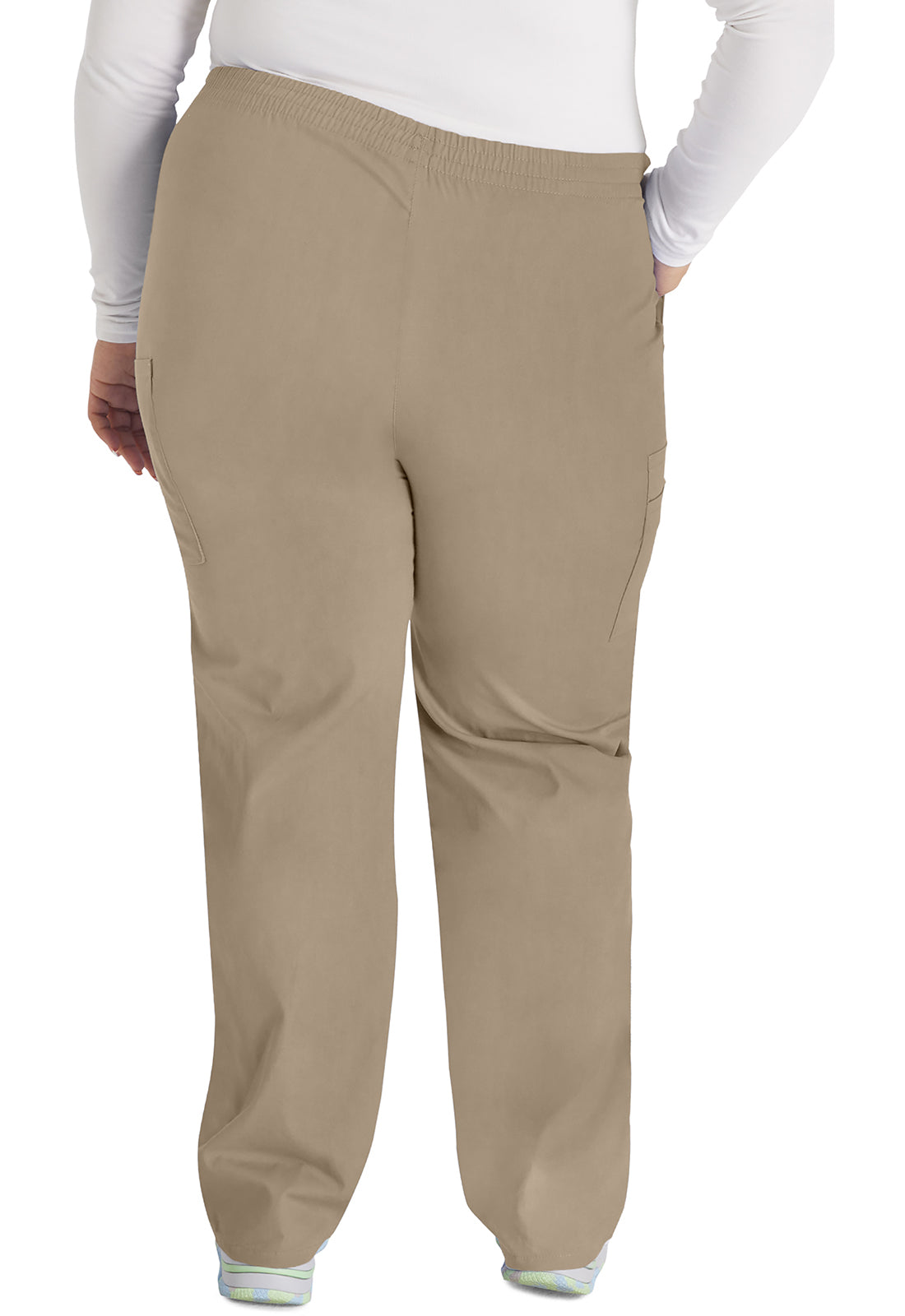 EDS Signature 86106 Women's Natural Rise Tapered Leg Pull-On Scrub Pants Dark Khaki