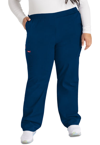 EDS Signature 86106 Women's Natural Rise Tapered Leg Pull-On Scrub Pants Navy