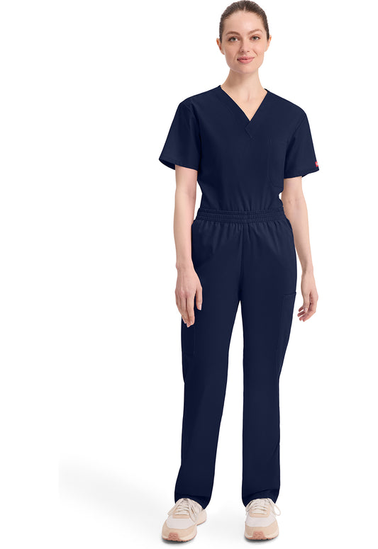 EDS Signature 86106 Women's Natural Rise Tapered Leg Pull-On Scrub Pants Navy