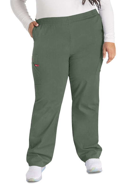 EDS Signature 86106 Natural Rise Tapered Leg Pull-On Pants Olive