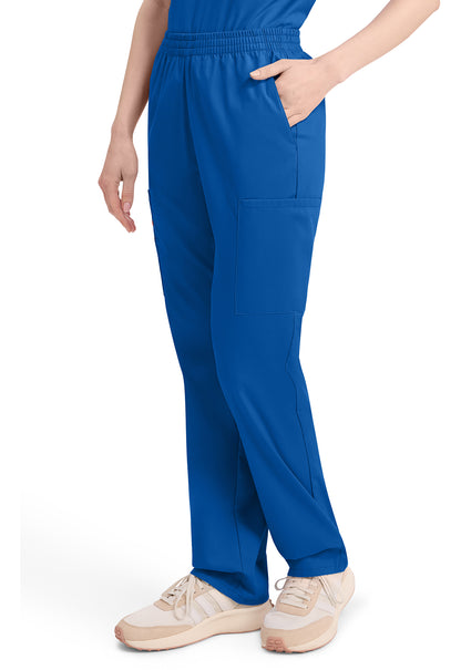 EDS Signature 86106 Women's Natural Rise Tapered Leg Pull-On Scrub Pants Royal