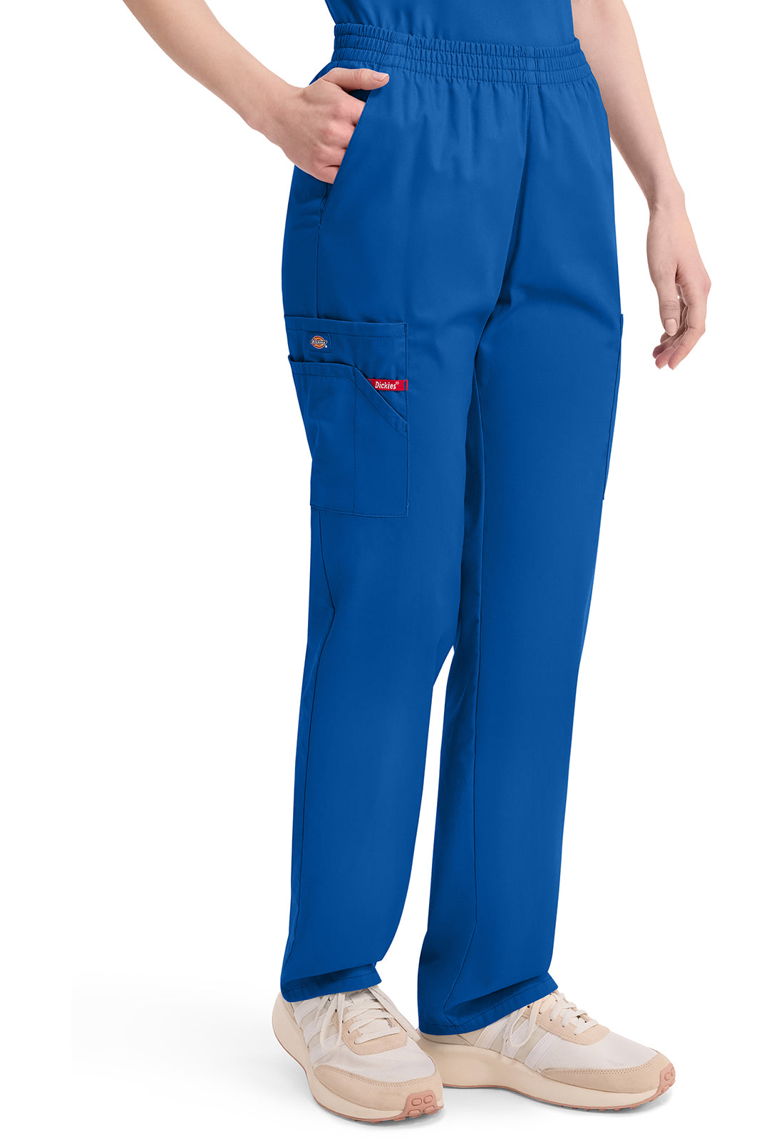EDS Signature 86106 Women's Natural Rise Tapered Leg Pull-On Scrub Pants Royal