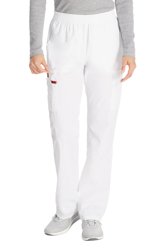 EDS Signature 86106 Women's Natural Rise Tapered Leg Pull-On Scrub Pants White