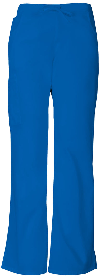 EDS Signature 86206 Women's Mid Rise Drawstring Cargo Scrub Pants Royal