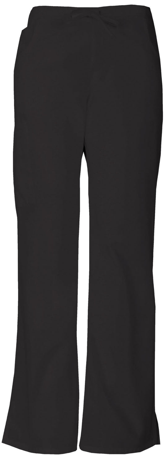 EDS Signature 86206 Mid Rise Drawstring Cargo Pants Black Model Image Front | Dickies