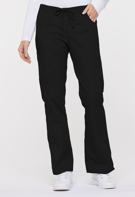 EDS Signature 86206 Mid Rise Drawstring Cargo Pants Black