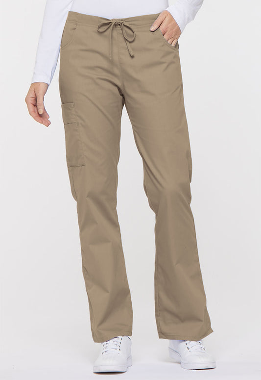 EDS Signature 86206 Mid Rise Drawstring Cargo Pants Dark Khaki