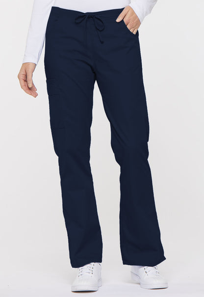 EDS Signature 86206 Women's Mid Rise Drawstring Cargo Scrub Pants Navy